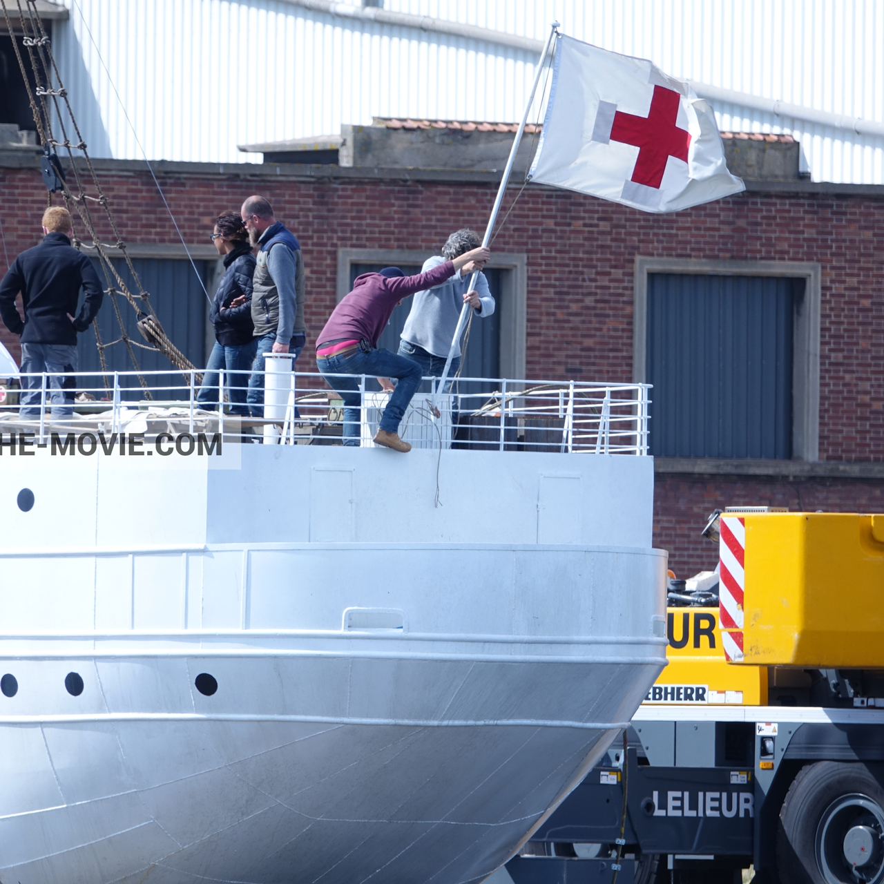 Fotos con accesorios, M/S Rogaland,  durante el rodaje de la película Dunkerque de Nolan