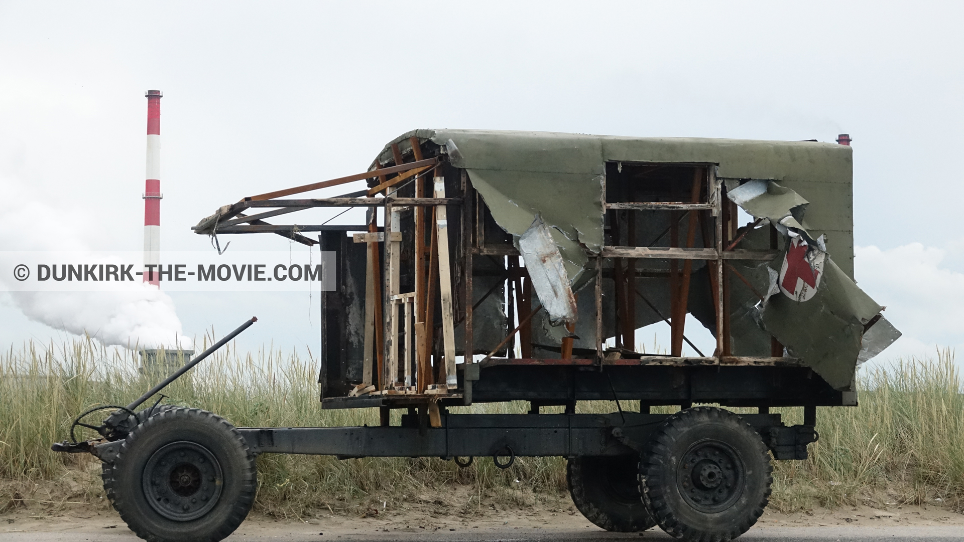 Fotos con camion,  durante el rodaje de la película Dunkerque de Nolan