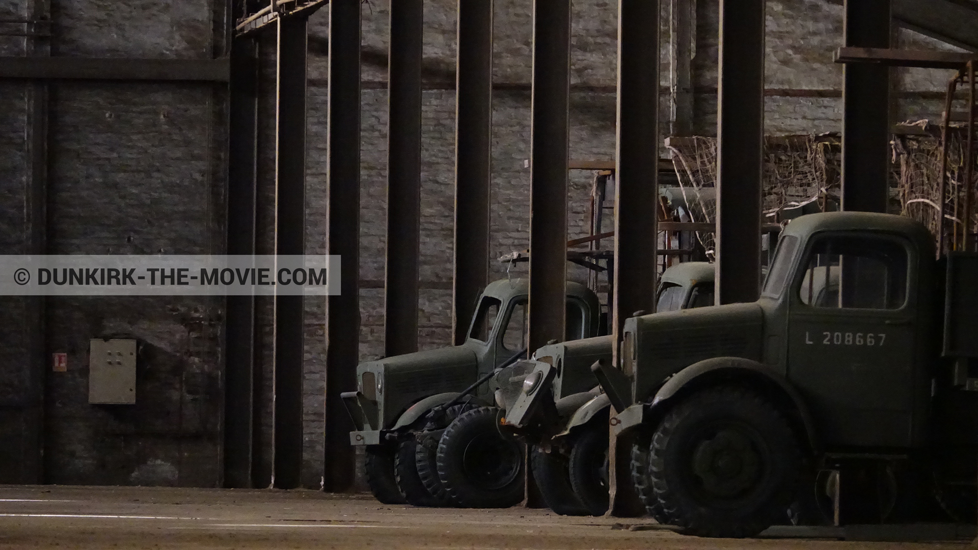 Photo avec camion,  des dessous du Film Dunkerque de Nolan