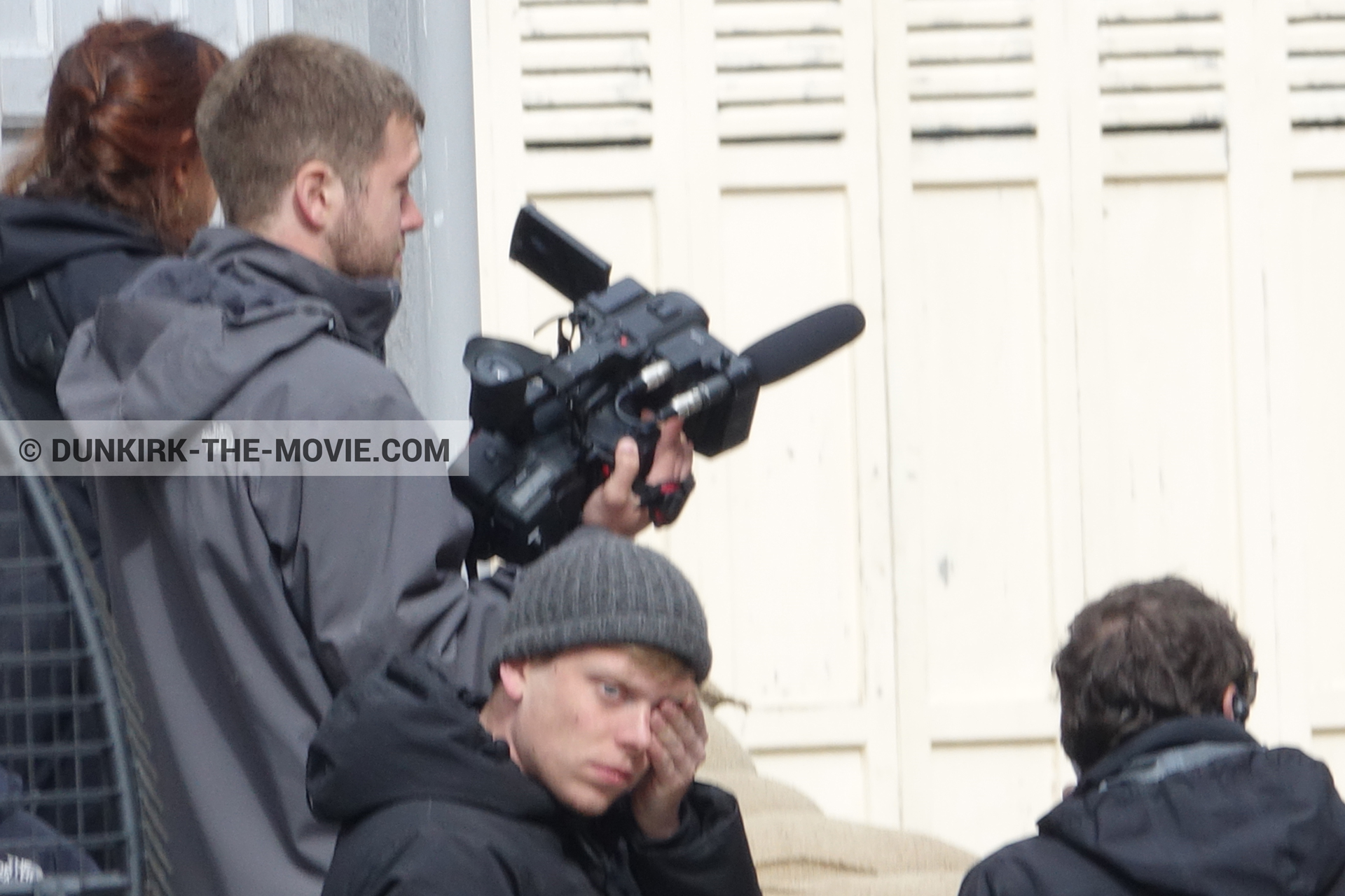 Fotos con calle Belle Rade, equipo técnica,  durante el rodaje de la película Dunkerque de Nolan