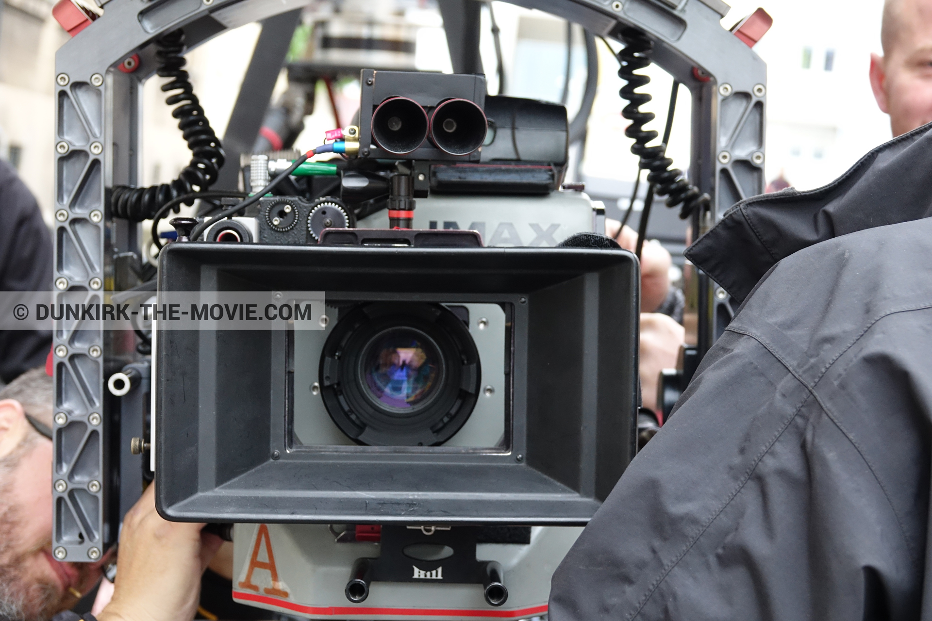 Photo avec caméra IMAX, équipe technique,  des dessous du Film Dunkerque de Nolan