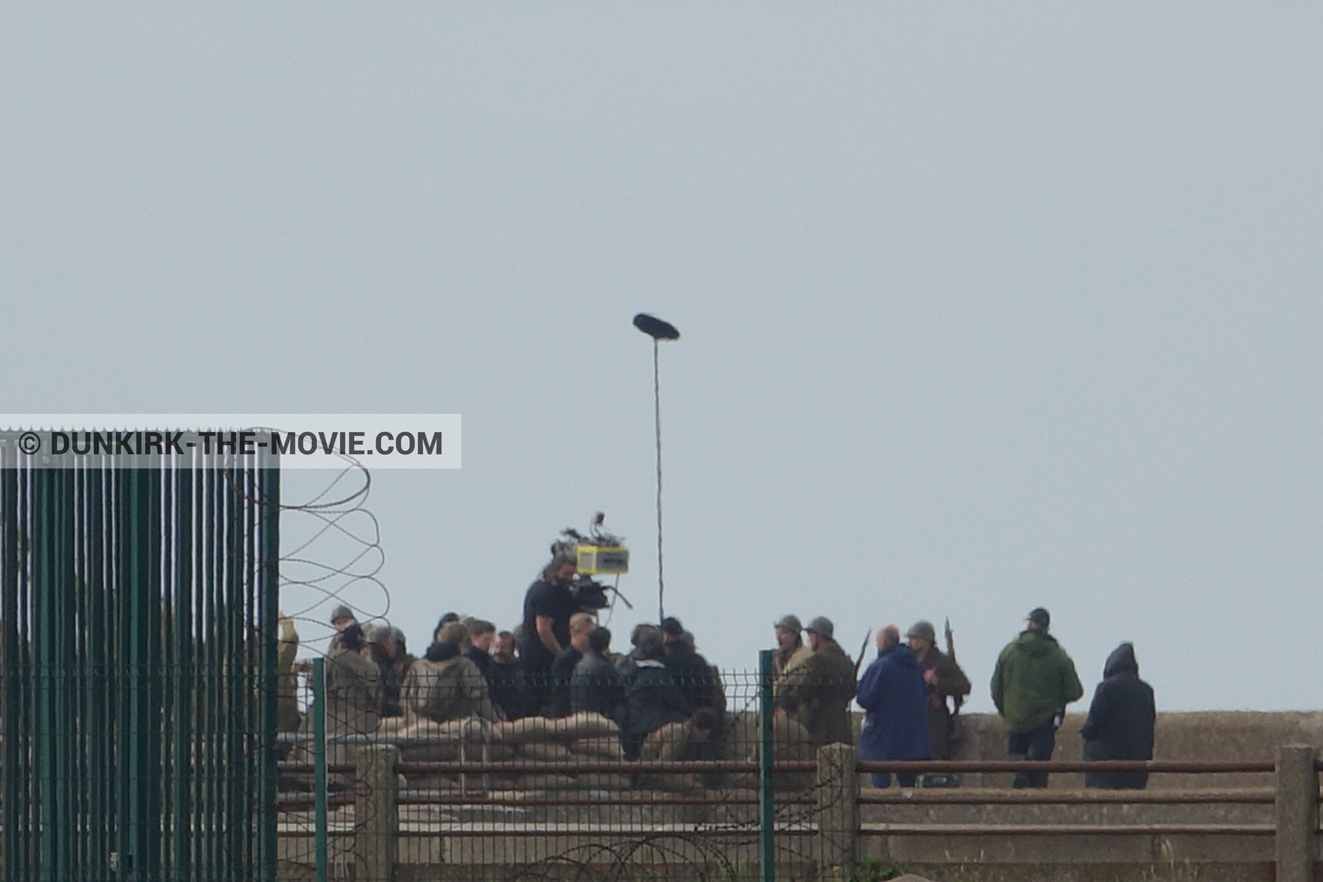 Picture with IMAX camera, supernumeraries, EST pier,  from behind the scene of the Dunkirk movie by Nolan