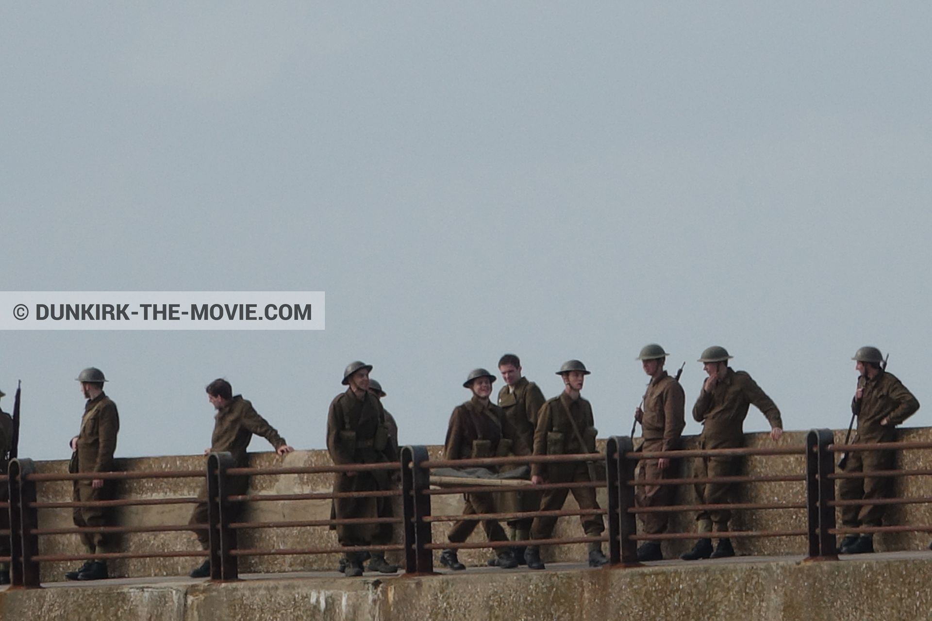 Picture with supernumeraries, EST pier,  from behind the scene of the Dunkirk movie by Nolan