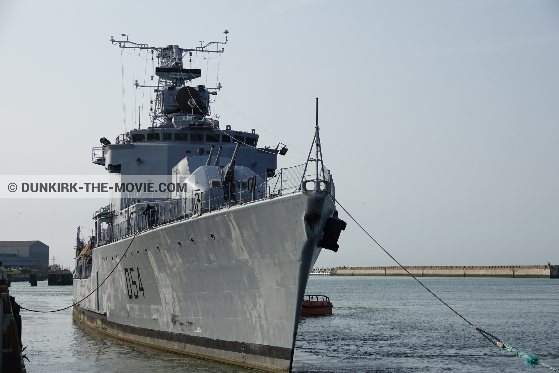 Picture with F34 - Hr.Ms. Sittard, EST pier,  from behind the scene of the Dunkirk movie by Nolan