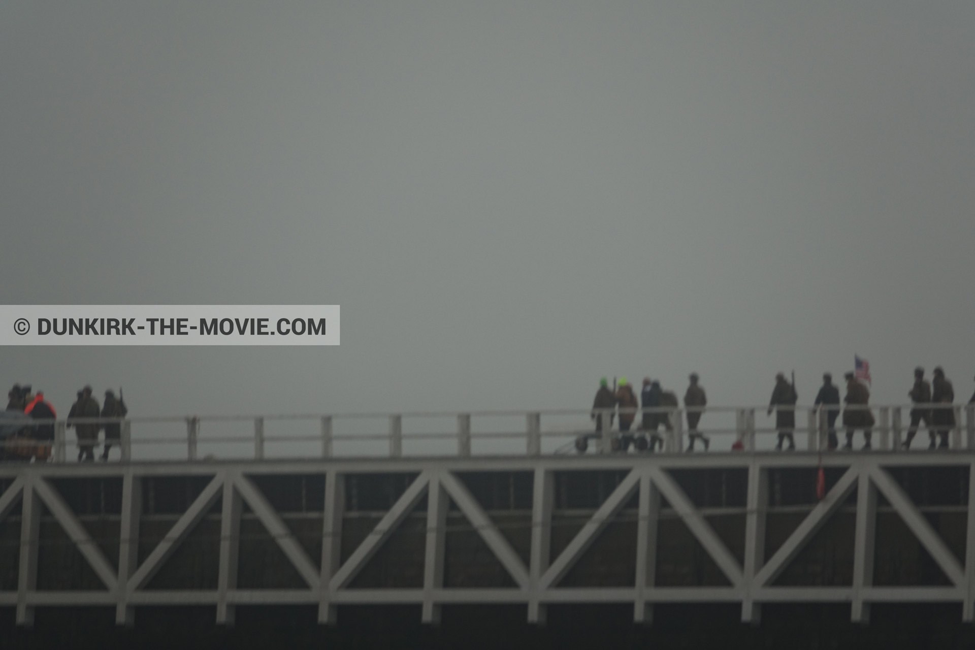 Picture with supernumeraries, EST pier,  from behind the scene of the Dunkirk movie by Nolan