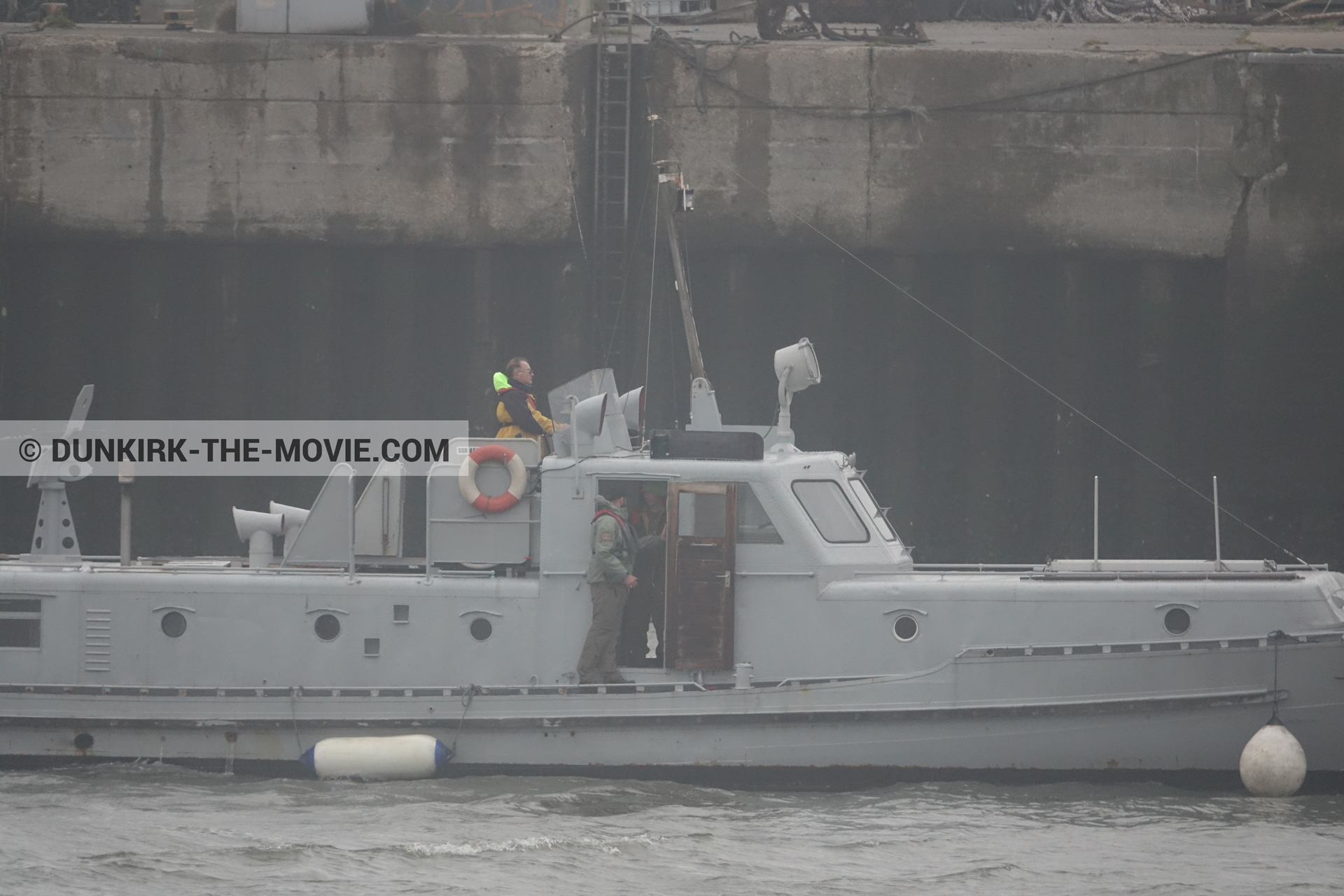 Fotos con barco, PR 22,  durante el rodaje de la película Dunkerque de Nolan