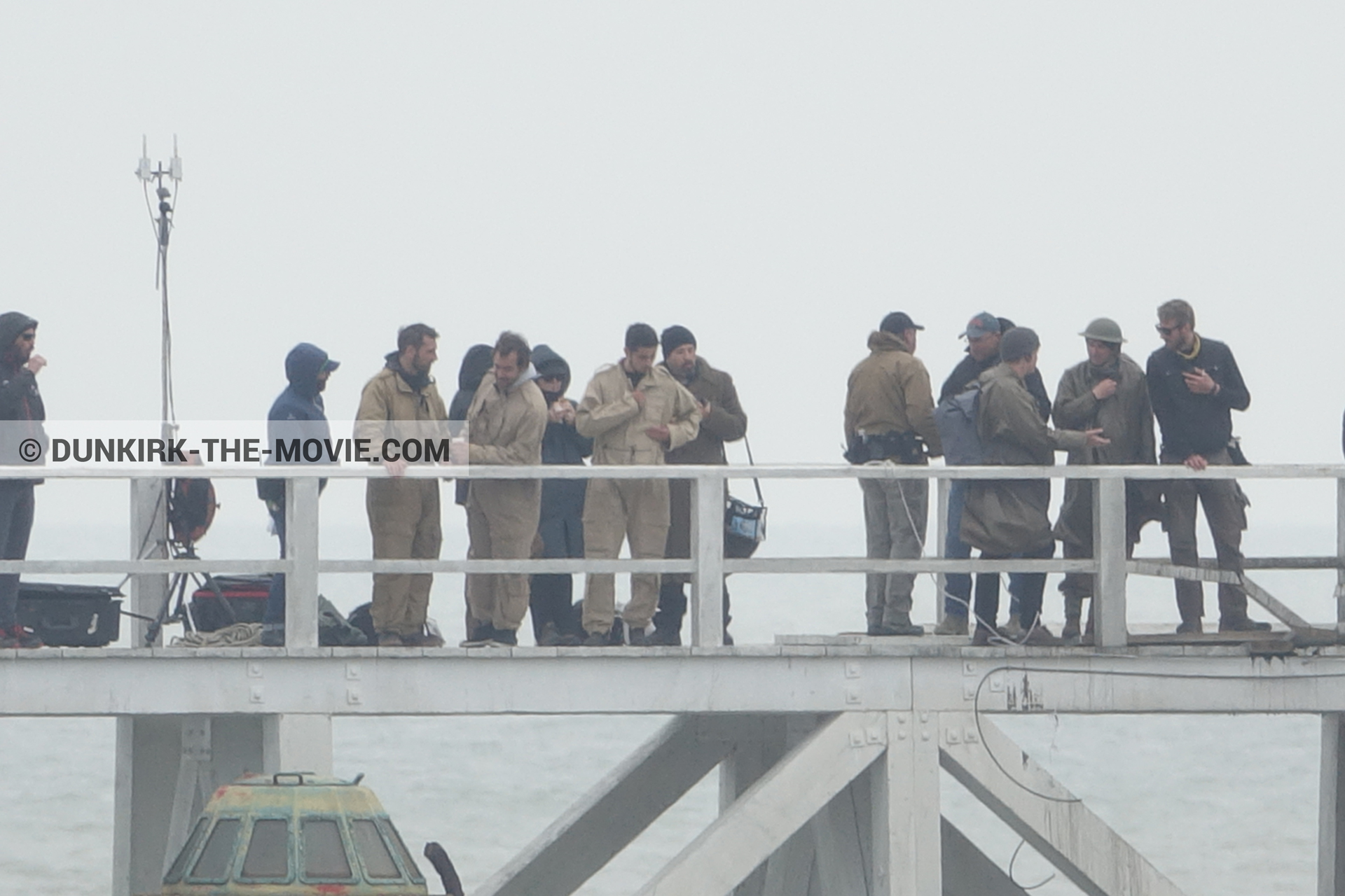 Picture with EST pier, technical team,  from behind the scene of the Dunkirk movie by Nolan