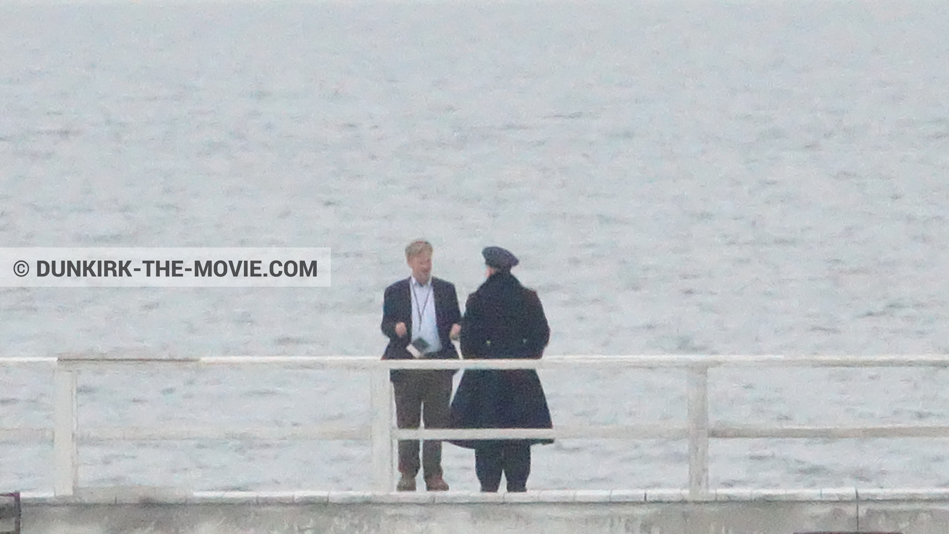 Picture with EST pier, Kenneth Branagh, Christopher Nolan,  from behind the scene of the Dunkirk movie by Nolan