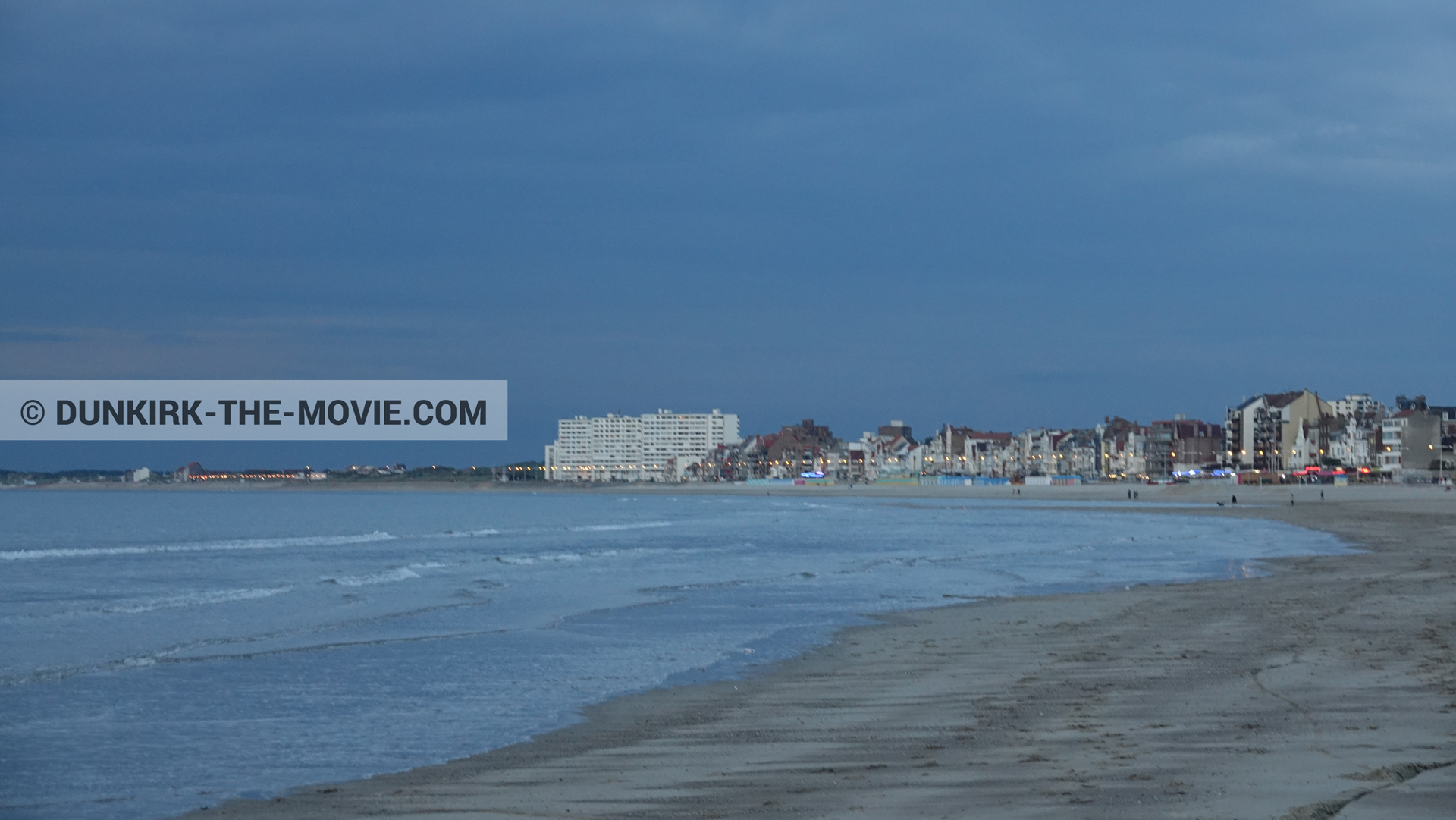 Fotos con cielo azul, Malo les Bains,  durante el rodaje de la película Dunkerque de Nolan