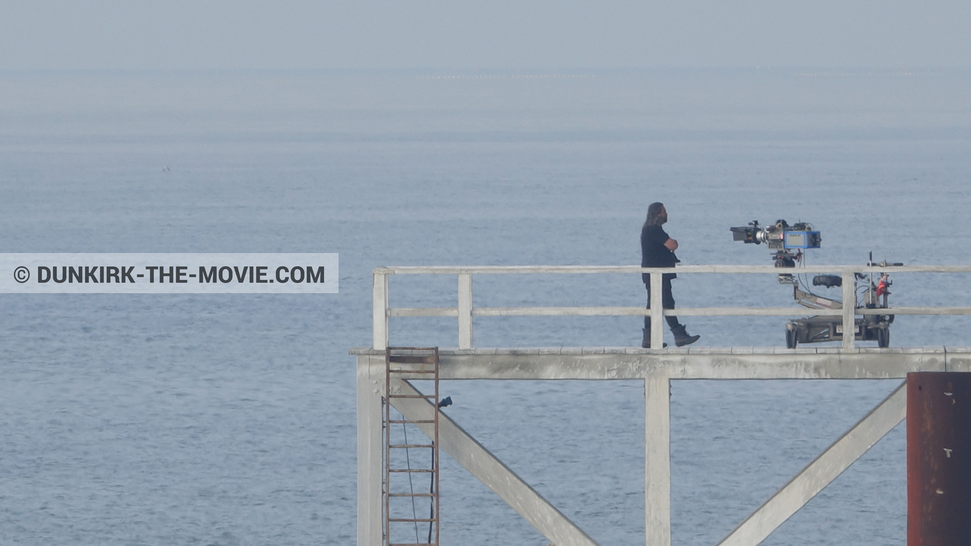 Photo avec caméra IMAX, Hoyte van Hoytema, jetée EST,  des dessous du Film Dunkerque de Nolan