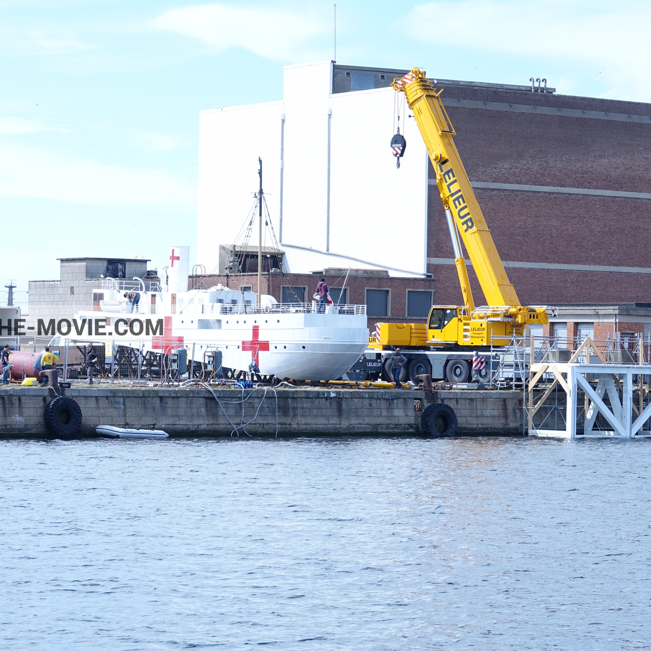 Picture with accessories, M/S Rogaland,  from behind the scene of the Dunkirk movie by Nolan